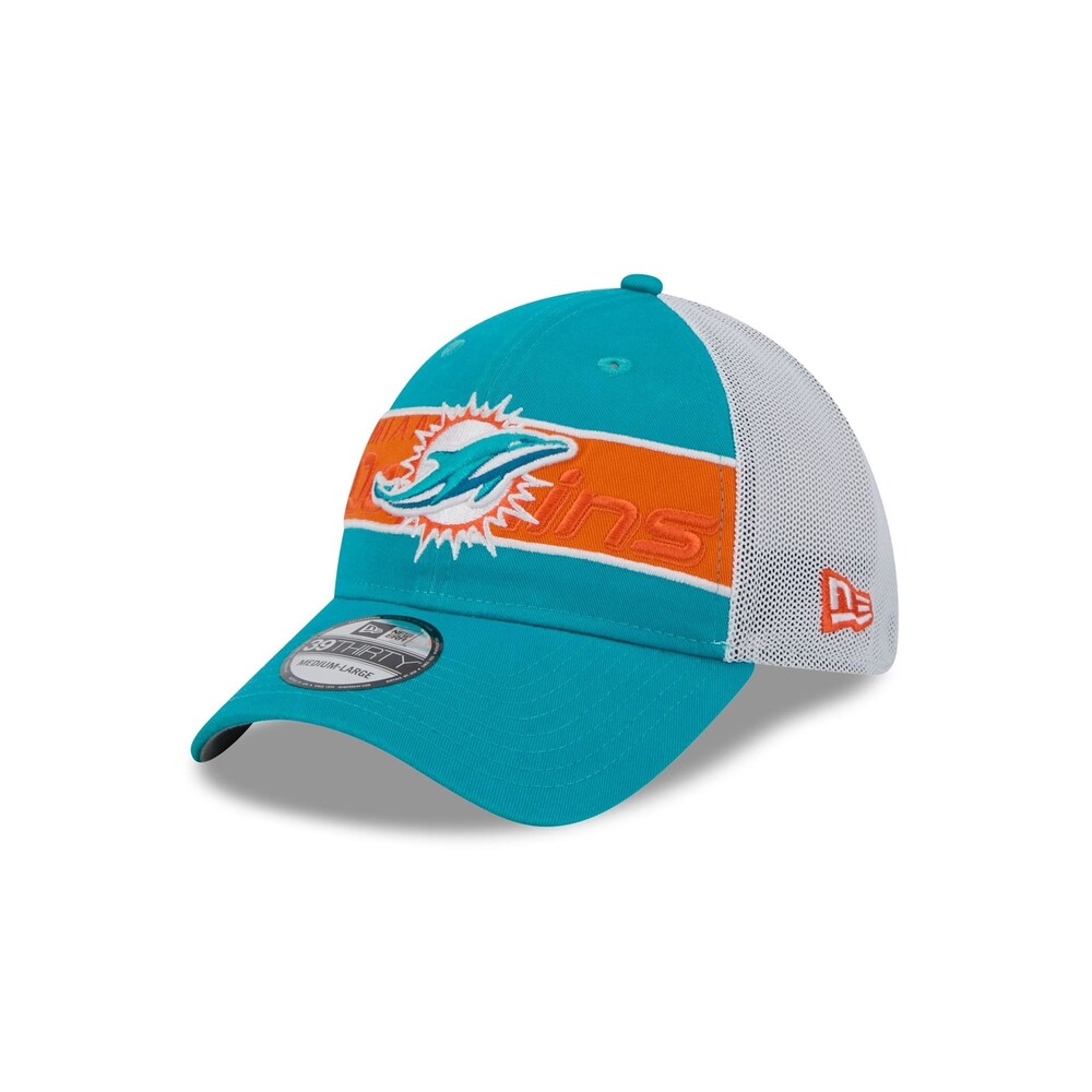 New Era Miami Dolphins Banded 39THIRTY Stretch Fit Hat - Size S/M